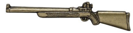 Krawattenschieber Gewehr gold -