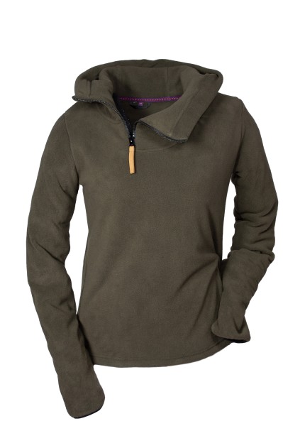 Damen Troyer Hoody - seitlicher Reißverschluss