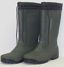 Gummistiefel John - grün, Fellfutter, 35 cm hoch