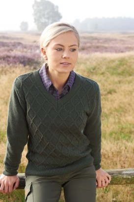 Damen Strickpullover - V-Ausschnitt