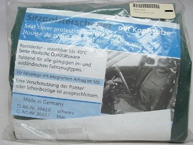Sitzpolsterschoner grün - aus Kunstleder,
